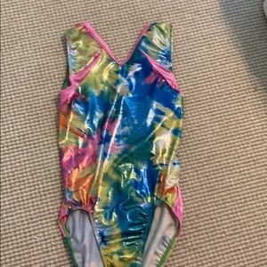 tye dye gymnastics leotard